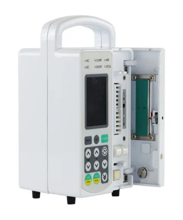 Vista trasera equipo médico bomba de infusión NK-500B