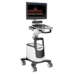 Ultrasonido Chison Qbit 7 con transductor lineal conectado en escaneo vascular
