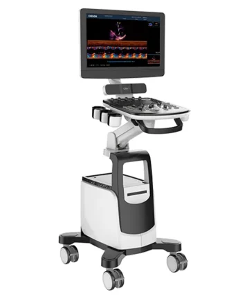 Ultrasonido Chison Qbit 7 con transductor lineal conectado en escaneo vascular